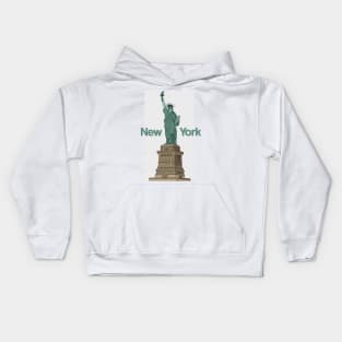 New York (statue of liberty) Kids Hoodie